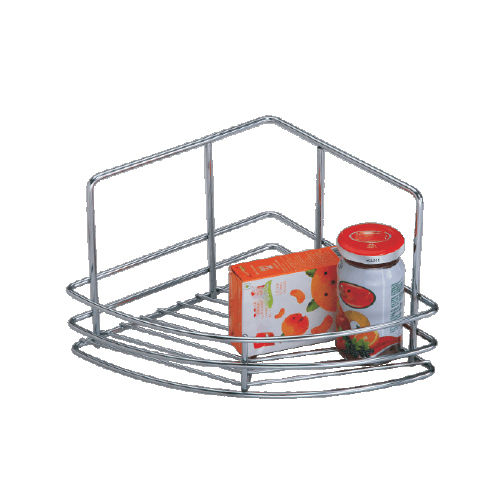 Silver Stainless Steel Corner Single Kitchen Basket