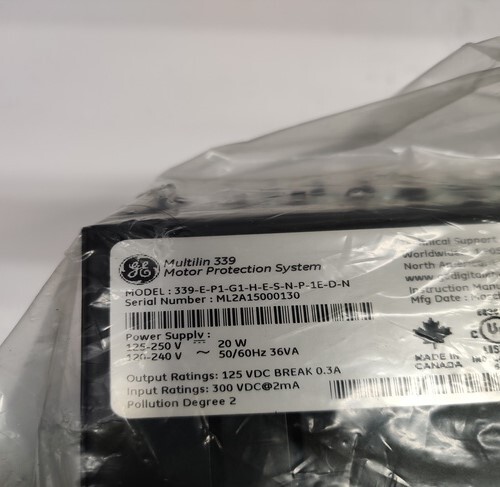 GE MULTILIN 339-E-P1-G1-H-E-S-N-P-1E-D-N MOTOR PROTACTION SYSTEM ( NEW OPEN BOX )