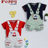 Rumper Suit - Embroidered Cotton Blend | Multicolor, Modern Style, Available in Size M and S for Boys