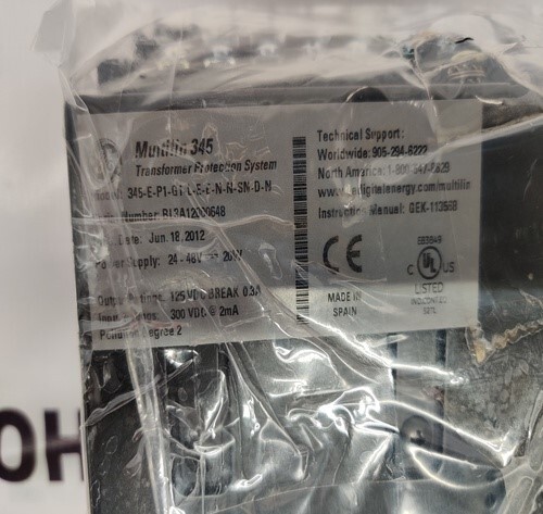 GE MULTILIN 345-E-P1-G1-L-E-E-N-N-SN-D-N TRANSFORMER MANAGEMENT RELAY ( NEW OPEN BOX )