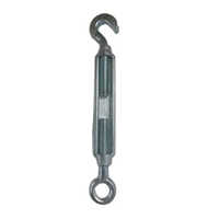 Turnbuckle Eye To Hook - Galvanized Steel, 6mm To 24mm Wire Diameter, Silver Color | Corrosion-resistant, Versatile Tensioning Solution For Rigging And Lifting