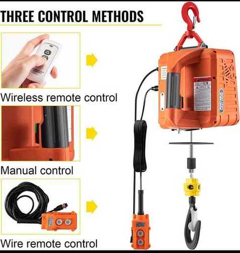 Red And Yellow Single Phase Portable Electric Hoist