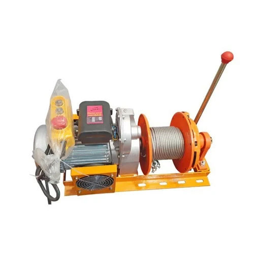 Yellow 1 Phase Electric Winch