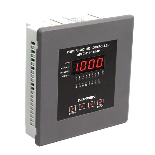 Nippen Apfc 414-144-1p Power Factor Controller Dimension (L*w*h): 144x144mm (Lxw) Millimeter (Mm)