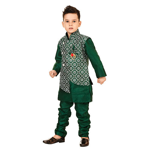 No Fade Kids Party Wear Indo Western Kurta Pajama