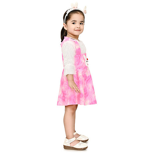 Washable Kids Pink Midi Frock