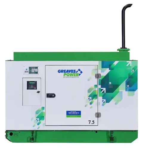 Green 7.5 Kva Greaves Power Portable Diesel Generator