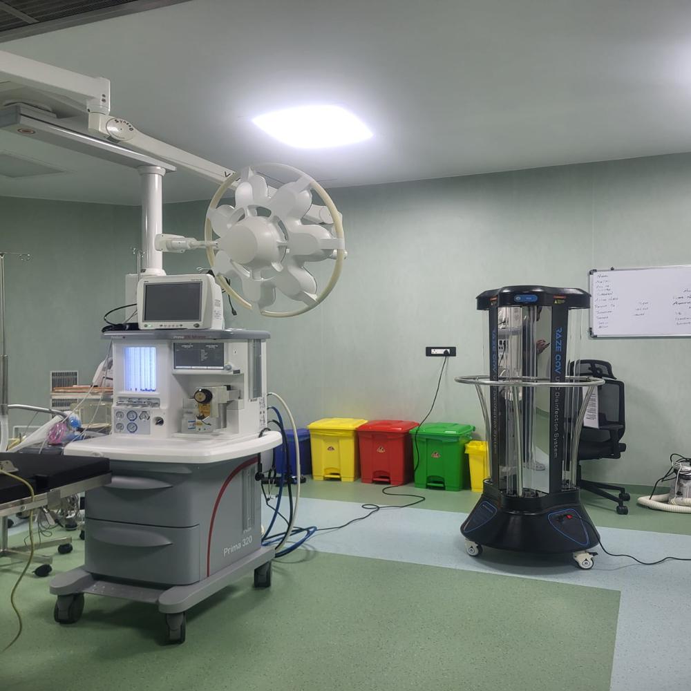 UVC Covid Disinfection And Sterilisation System - Durable Steel, Portable Design, Available in Black and Silver | Effective Surface Sterilization Using Advanced UVC Technology