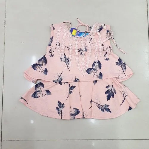 Girls Leaf Print Top