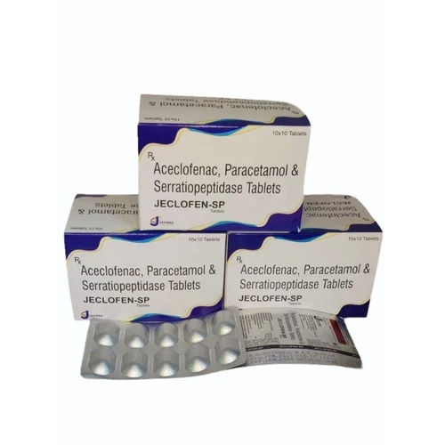 Aceclofenac Paracetamol And Serratiopeptidase Tablets Organic Medicine