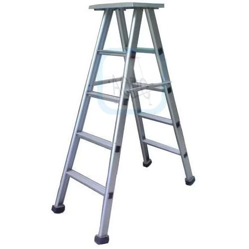 Aluminium Folding Ladder - Silver Aluminium