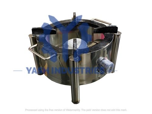 10 x 10 x 8 Stainless Steel Round Gas Stove/Gas Bhatti/Gas Chula