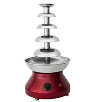 Chocolate Fountain Machine Commercial 4 Tier - Color: Red And Sliver