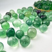 Natural Green Fluorite  Tumbled Stone