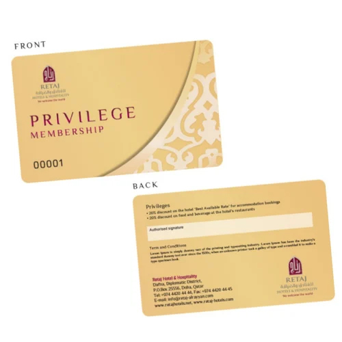 Multicolor Privilege Cards