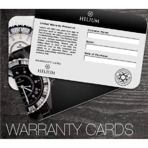 Plastic Warranty Card