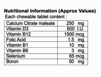 Calcium Citrate Malate With Vitamin D3 And Boron Chewable Tablet