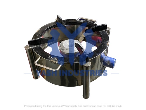 12 x 12 x 8 Stainless Steel Round Gas Stove/Gas Bhatti/Gas Chula