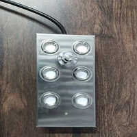 6 Head Ultrasonic Mist Maker - Stainless Steel, 19x9x8 Cm, Silver | 150w Input Voltage For Efficient Fog Production