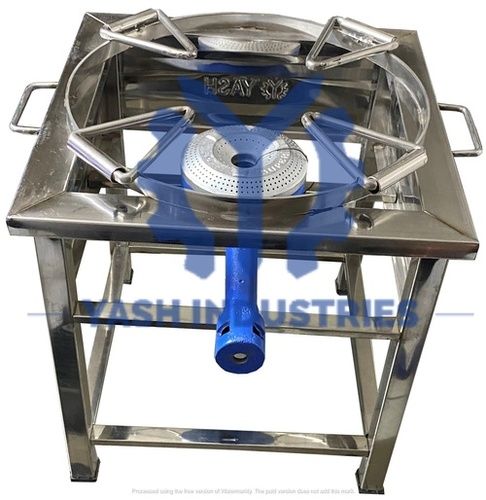 15 x 15 x 15 Stainless Steel Ringkada Gas Bhatti/ Gas Stove / Gas Chula