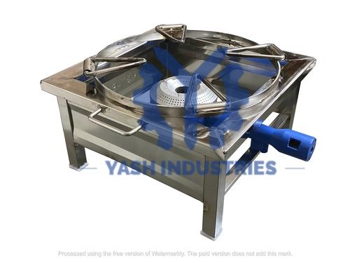 15 x 15 x 8 Stainless Steel Ringkada Gas Stove/Gas Bhatti/Gas Chula