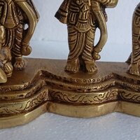 Brass Ram Darbar Lord Ram Maa Sita Laxman and Lord Hanuman Religious Statue Brass Ram Family