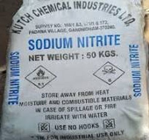 Sodium Nitrite - Powder Form, Multigrade Quality for Versatile Industrial Applications - Poisonous, Handle with Caution