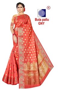 Butta Pallu Gny Saree - Color: 8 Color