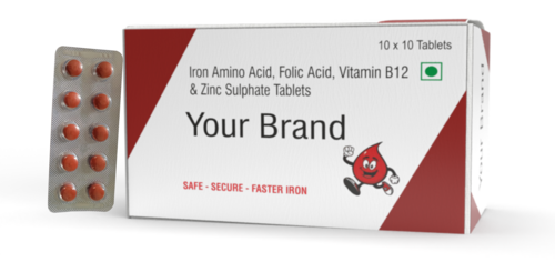 Iron Amino Acid With Zinc Sulphate Tablet
