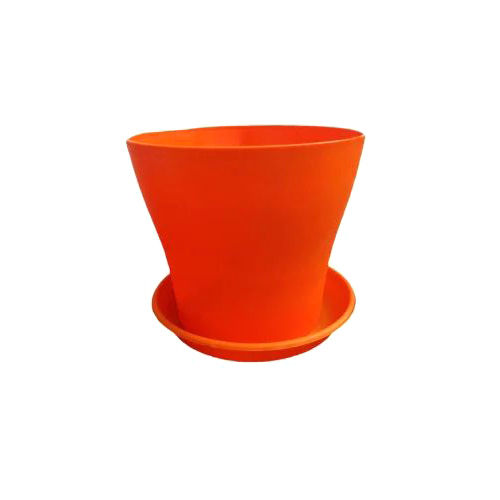 Red Plastic Garden Flower Pot