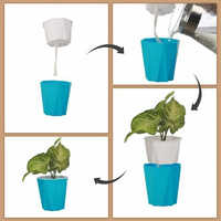 4x3.5 Inch Self Watering Pot - High-quality Plastic, Customizable Colors | Effortless Plant Care, Lightweight, Stylish Design