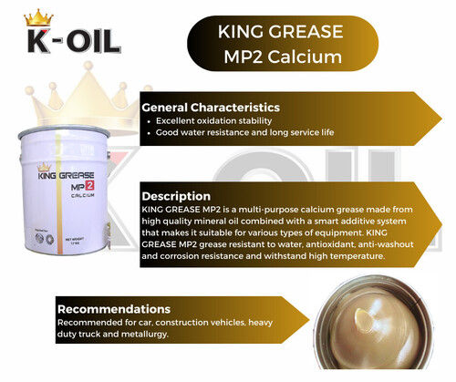 King Grease MP2 DP120 Calcium Multi-Purpose Grease - 17kg