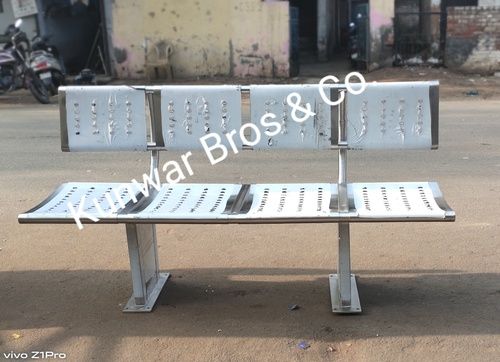 Public Sitting Perforated Bench / Stainless steel bench