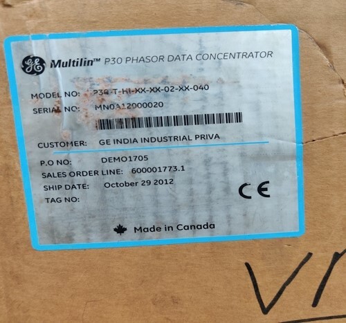 GE MULTILIN P30-T-HI-XX-XX-02-XX-040 PHASOR DATA CONCENTRATOR ( NEW OPEN BOX )