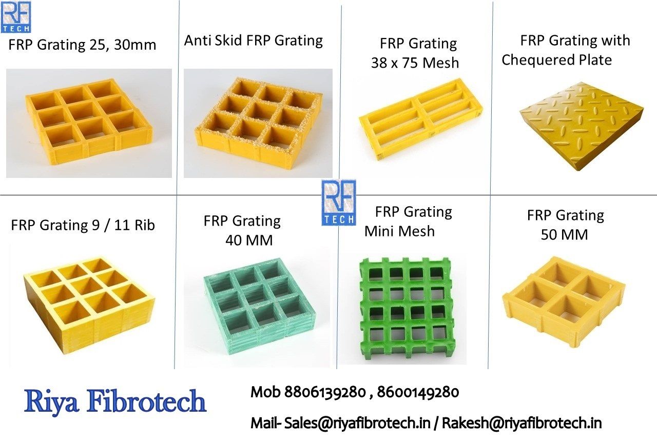 FRP Moulded gratings Heavy duty 9-11 mm