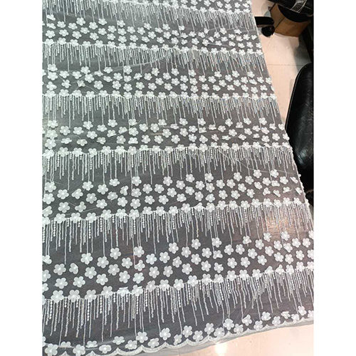 White 7 Line Fabric