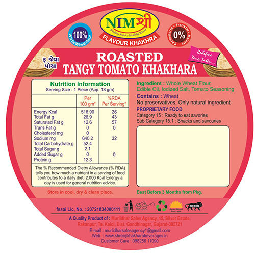 Good Taste Flavoured Roasted Tangy Tomato Khakhra