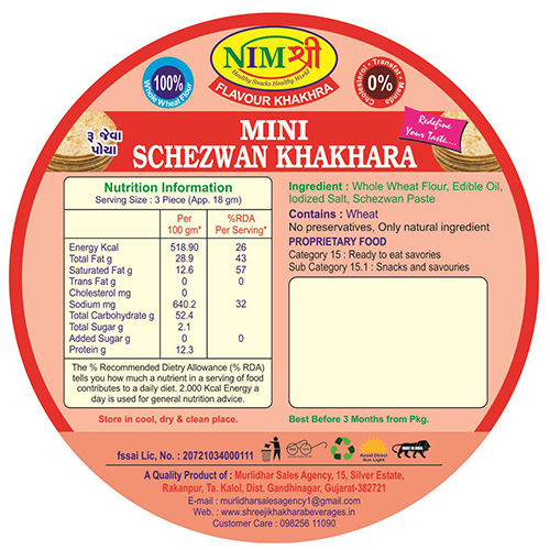 Good Taste Roasted Mini Schezwan Khakhra