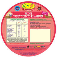 Roasted Mini Tangy Tomato Khakhra - 200 Gm Plastic Container | 100% Whole Wheat Flour, 0% Mainda, Spicy Taste, Tangy Seasoning, Good Quality, Allergy Advice Included