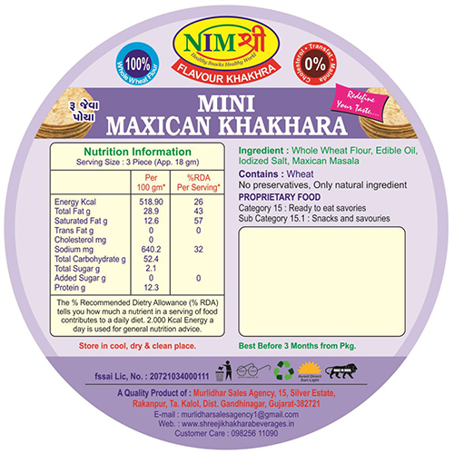 ROASTED MINI MAXICAN KHAKHRA