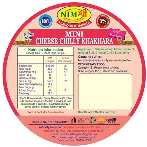 ROASTED MINI CHEESE CHILLY KHAKHRA