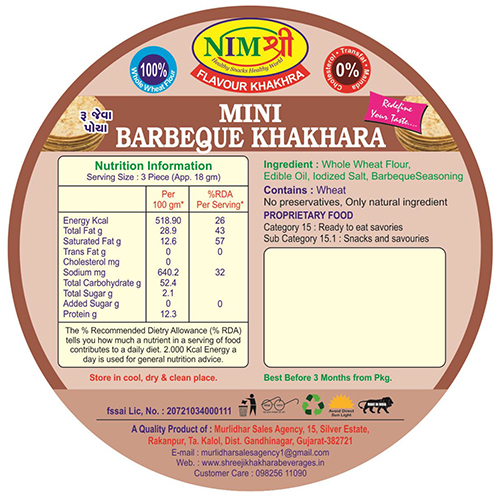 ROASTED MINI BARBEQUE KHAKHRA