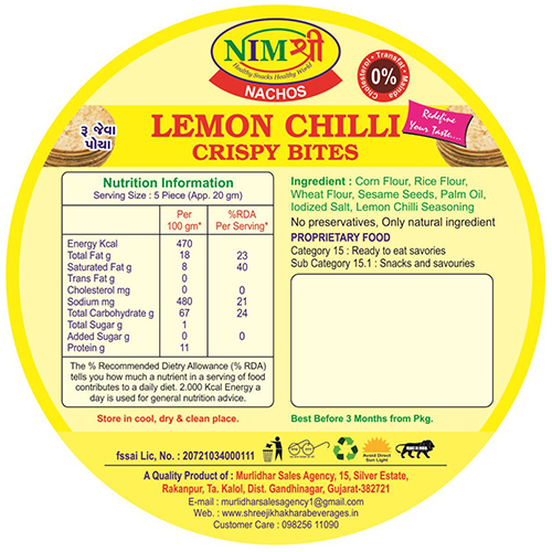 ROASTED LEMON CHILLY CRISPY NACHOS