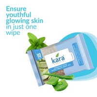 Kara Refresh Refreshing Wipes Aloe Vera and Mint Oil 10 Pulls