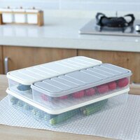 Fridge Storage Container For Food - Plastic, 2500ml And 1200ml Sizes, Transparent White Design | Airtight, Stackable, Organized Storage With Drain Plate