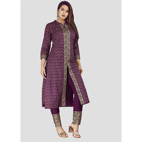 Front Open Kurti Set