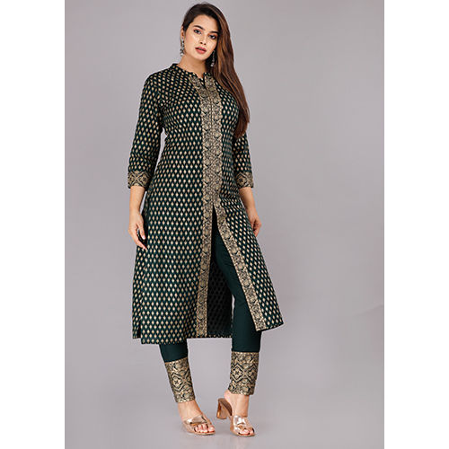 Front Open Kurti Set