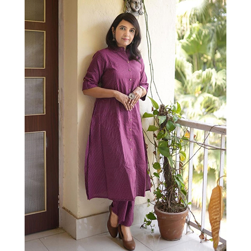 Maroon Kantha Palazzo Set