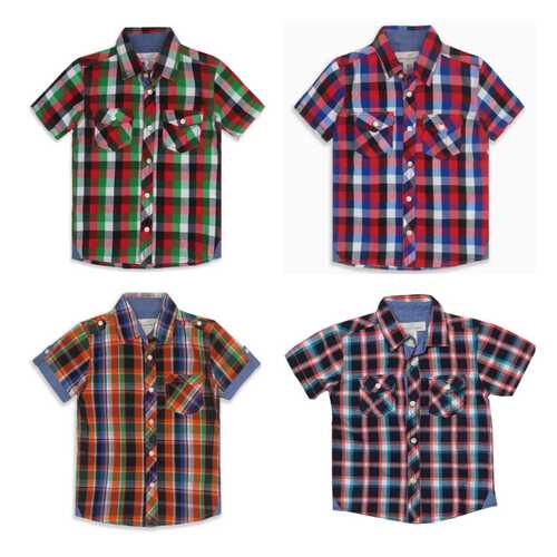 Boys Checked Woven Shirts