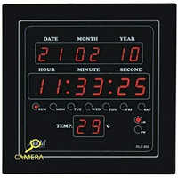 Black 2mp Ultra Hd  Ajanta Digital Wall Clock Camera